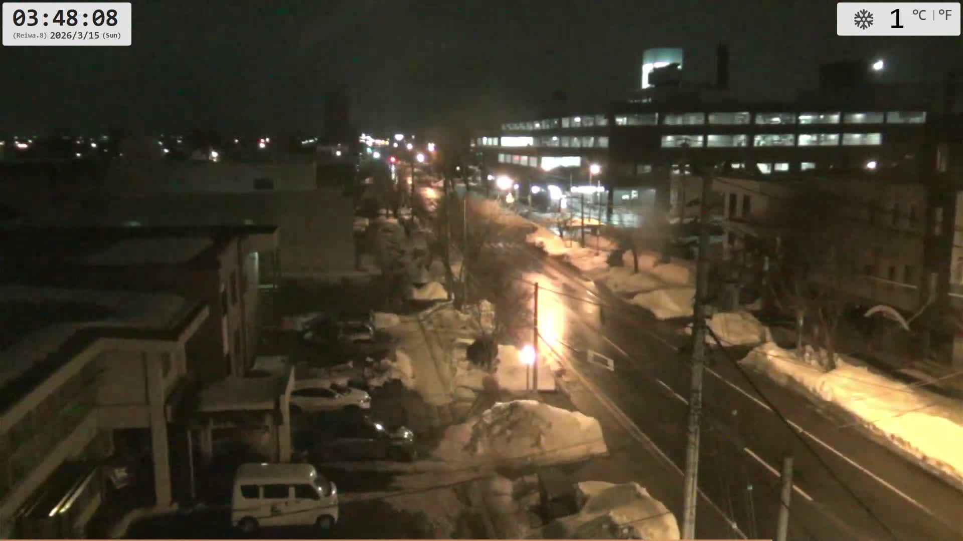 Hokkaido, Asahikawa City  ( 北海道、旭川市のスカイライン ) Live Cam - 13 Chome, 7 Jōdōri, Asahikawa, Kamikawa, Hokkaido, Japan