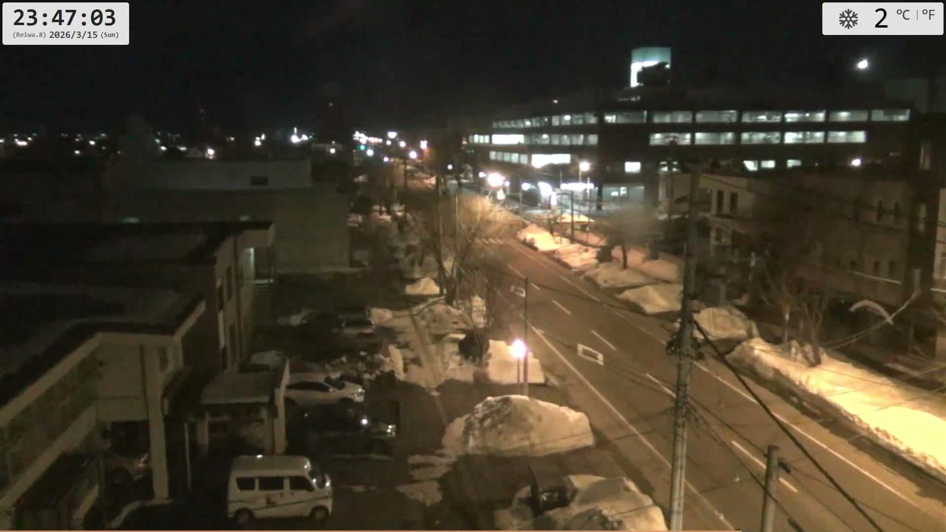 Hokkaido, Asahikawa City  ( 北海道、旭川市のスカイライン ) Live Cam - 13 Chome, 7 Jōdōri, Asahikawa, Kamikawa, Hokkaido, Japan