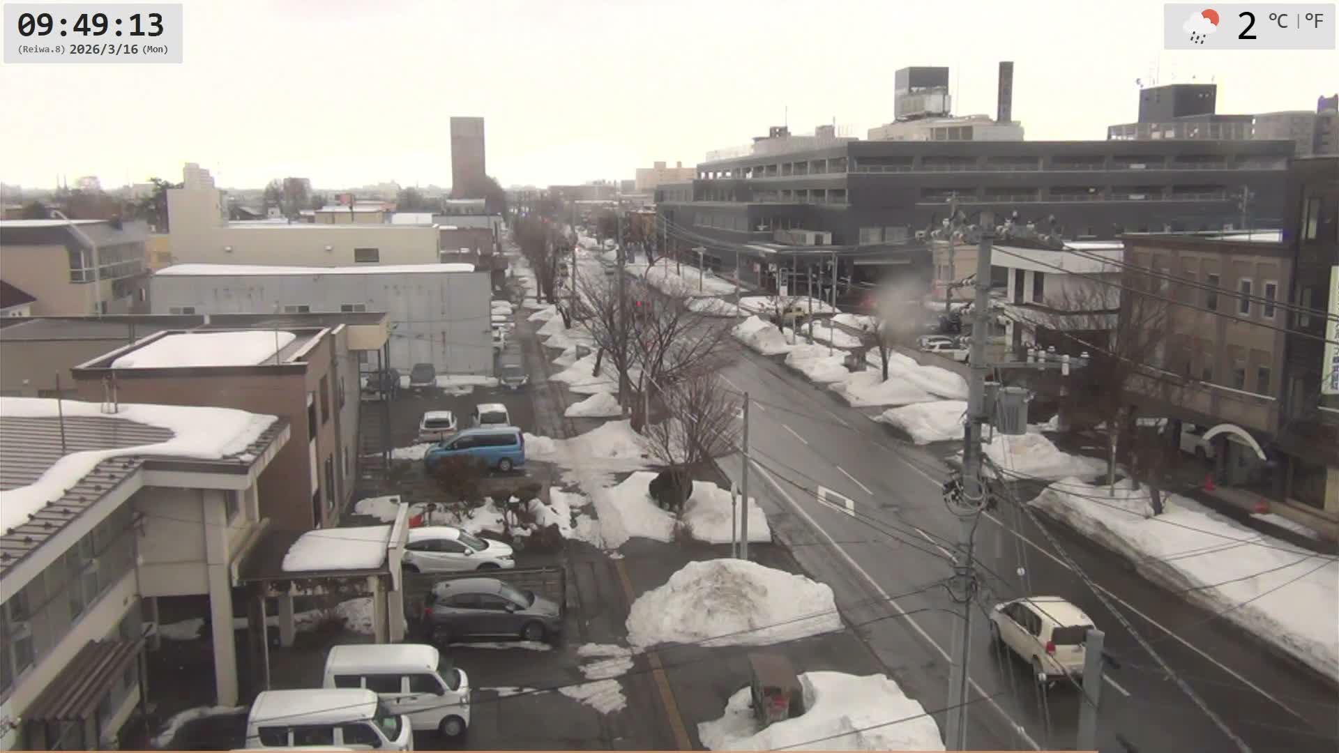 Hokkaido, Asahikawa City  ( 北海道、旭川市のスカイライン ) Live Cam - 13 Chome, 7 Jōdōri, Asahikawa, Kamikawa, Hokkaido, Japan