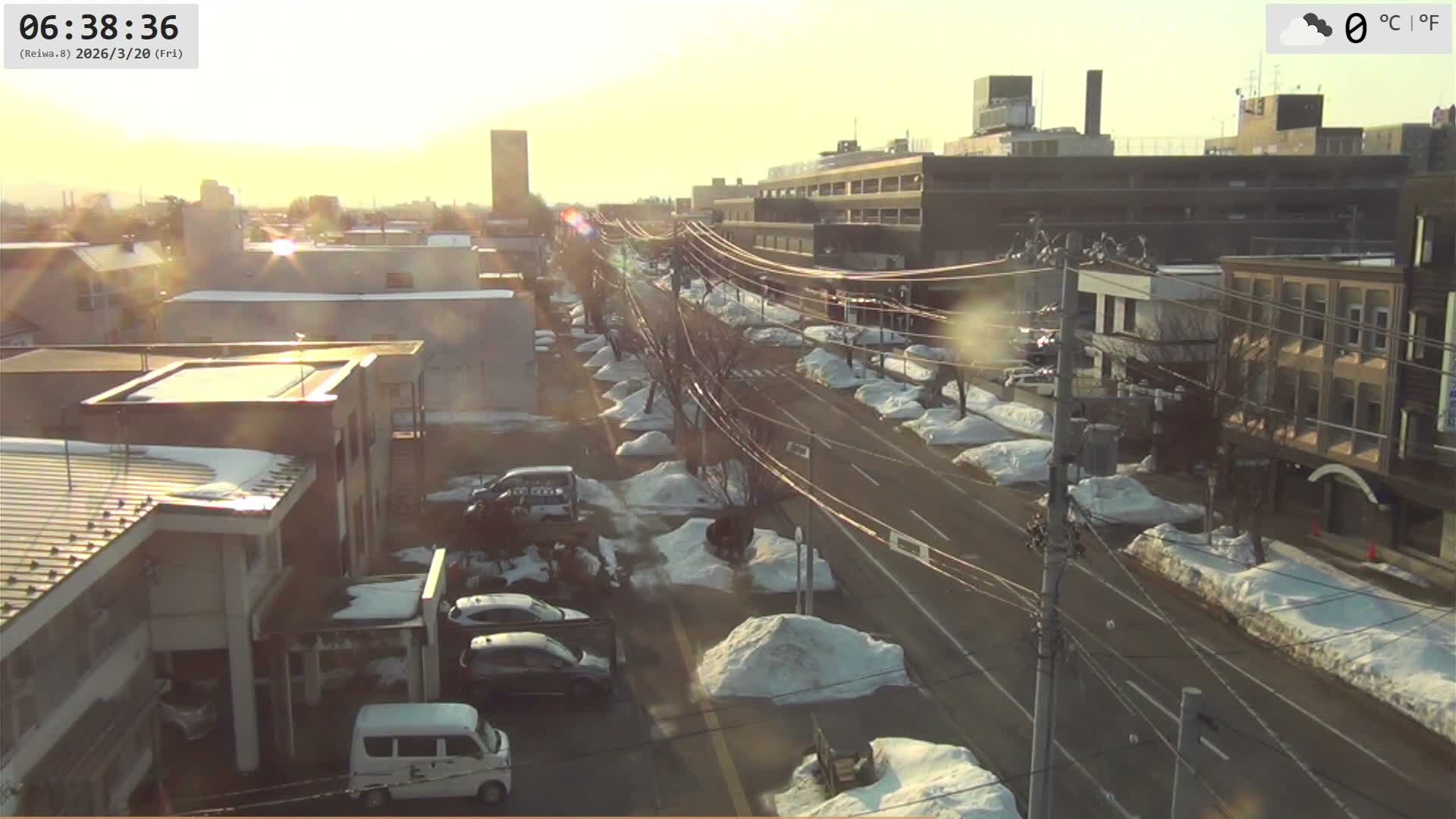 Hokkaido, Asahikawa City  ( 北海道、旭川市のスカイライン ) Live Cam - 13 Chome, 7 Jōdōri, Asahikawa, Kamikawa, Hokkaido, Japan