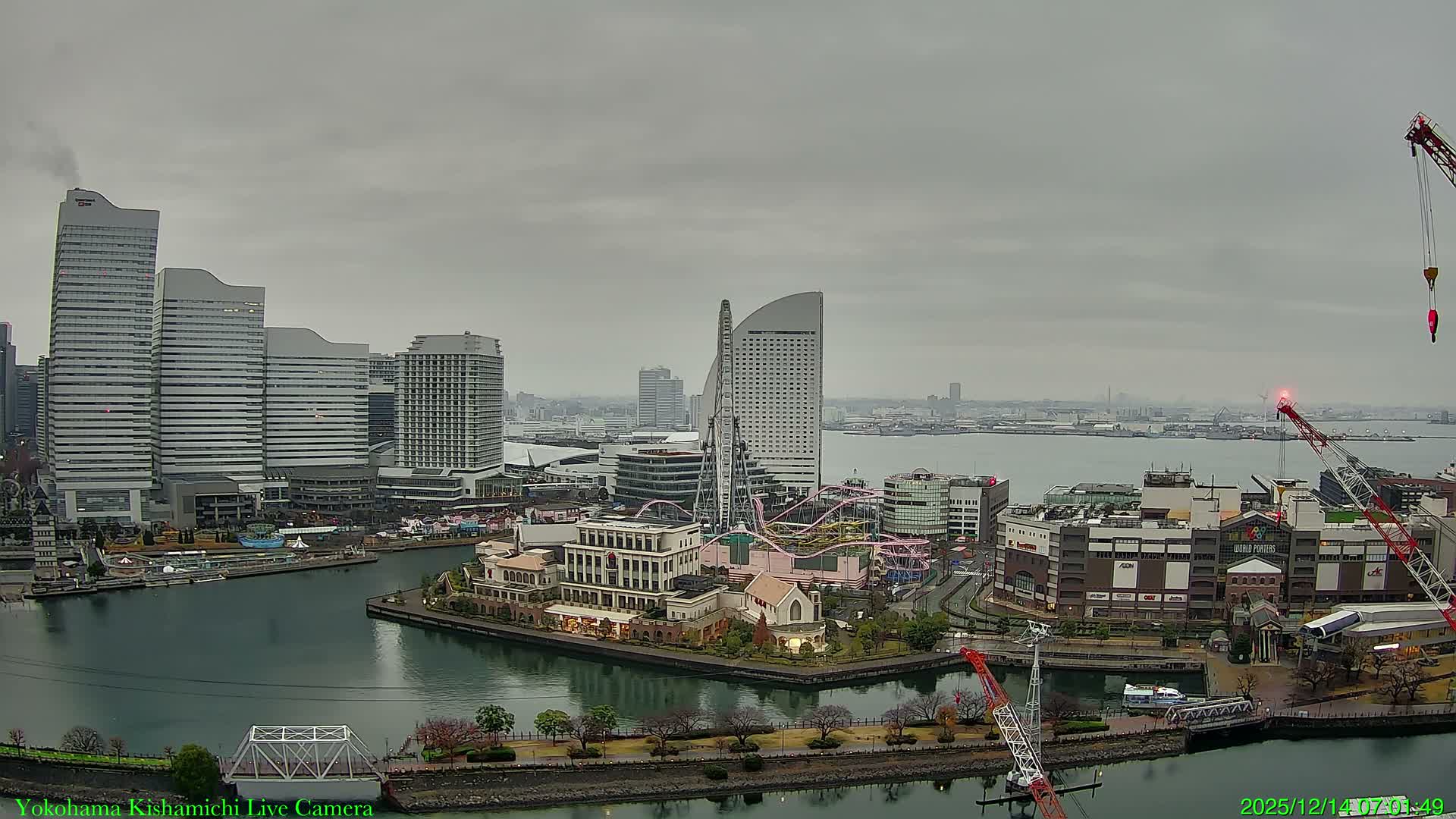 Yokohama Bay & North Yokohoma View Skyline ( 横浜ベイ＆ノースヨコハマビュースカイライン ) Live Cam - 5 Chome,  Kitanakadori, Naka Ward, Yokohoma, Kanagawa, Kantō, Honshu, Japan