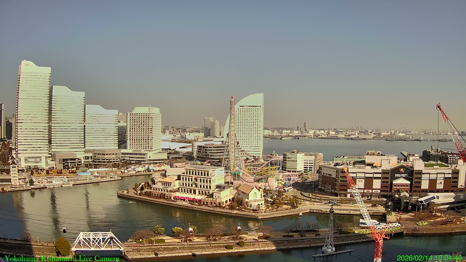 Yokohama Bay & North Yokohoma View Skyline ( 横浜ベイ＆ノースヨコハマビュースカイライン ) Live Cam - 5 Chome,  Kitanakadori, Naka Ward, Yokohoma, Kanagawa, Kantō, Honshu, Japan