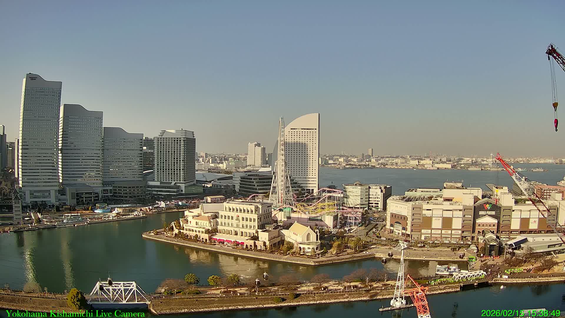 Yokohama Bay & North Yokohoma View Skyline ( 横浜ベイ＆ノースヨコハマビュースカイライン ) Live Cam - 5 Chome,  Kitanakadori, Naka Ward, Yokohoma, Kanagawa, Kantō, Honshu, Japan
