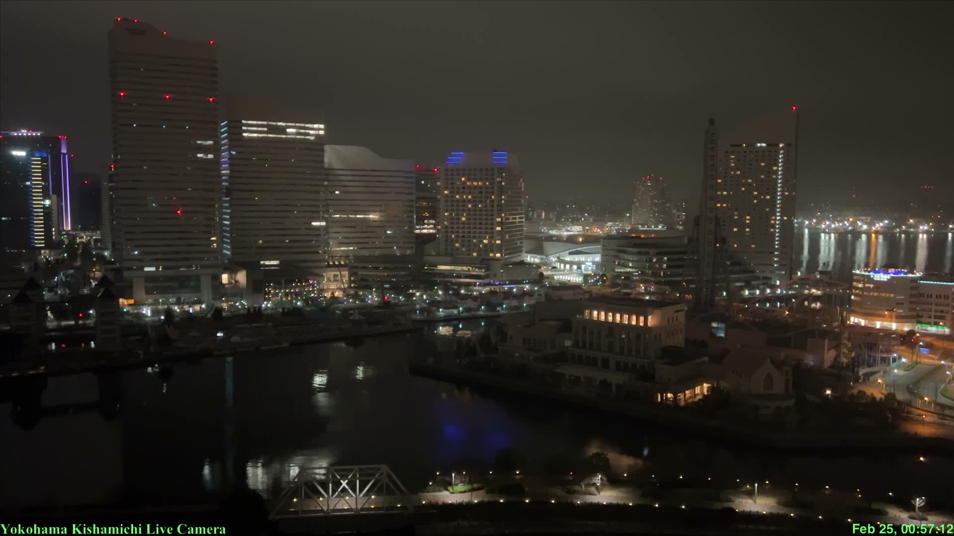 Yokohama Bay & North Yokohoma View Skyline ( 横浜ベイ＆ノースヨコハマビュースカイライン ) Live Cam - 5 Chome,  Kitanakadori, Naka Ward, Yokohoma, Kanagawa, Kantō, Honshu, Japan