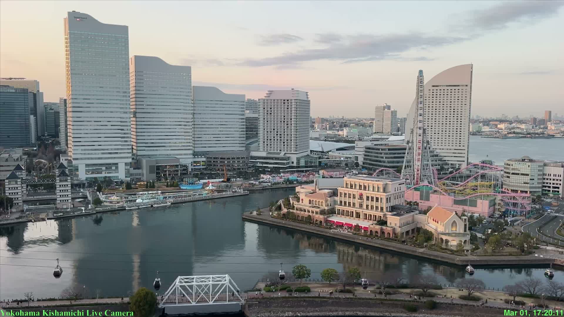 Yokohama Bay & North Yokohoma View Skyline ( 横浜ベイ＆ノースヨコハマビュースカイライン ) Live Cam - 5 Chome,  Kitanakadori, Naka Ward, Yokohoma, Kanagawa, Kantō, Honshu, Japan