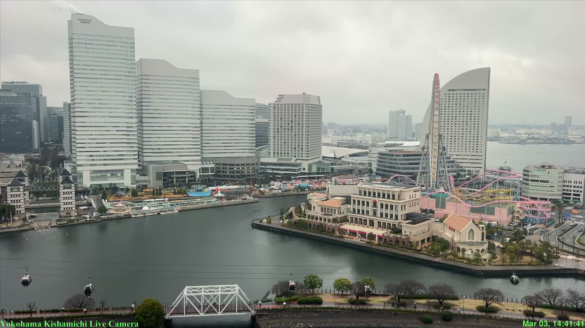 Yokohama Bay & North Yokohoma View Skyline ( 横浜ベイ＆ノースヨコハマビュースカイライン ) Live Cam - 5 Chome,  Kitanakadori, Naka Ward, Yokohoma, Kanagawa, Kantō, Honshu, Japan