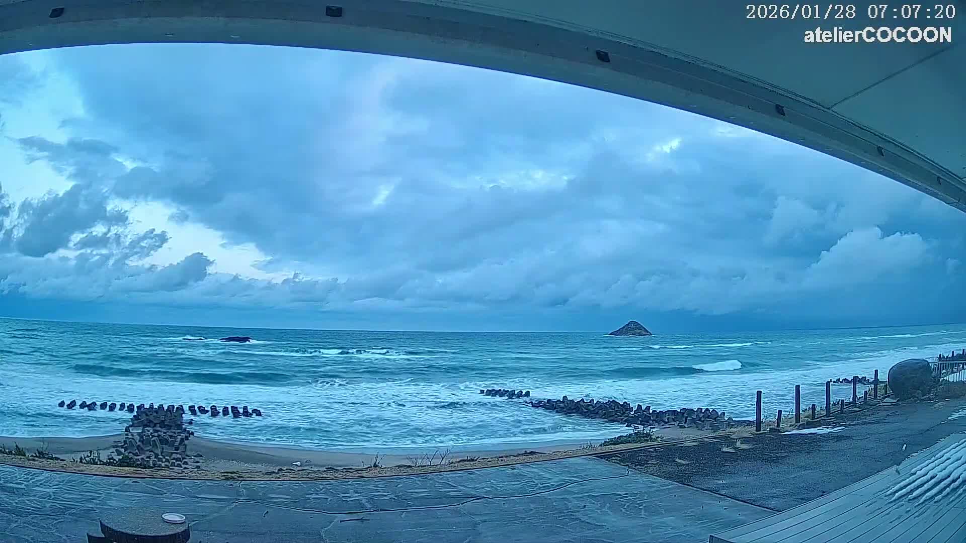 Tottori, Fushino Coast & Sea of Japan View ( 鳥取県伏野海岸と日本海の景色 ) Live Cam - Fushino, Tottori -Shi, Tottori, Chūgoku, Honshu, Japan