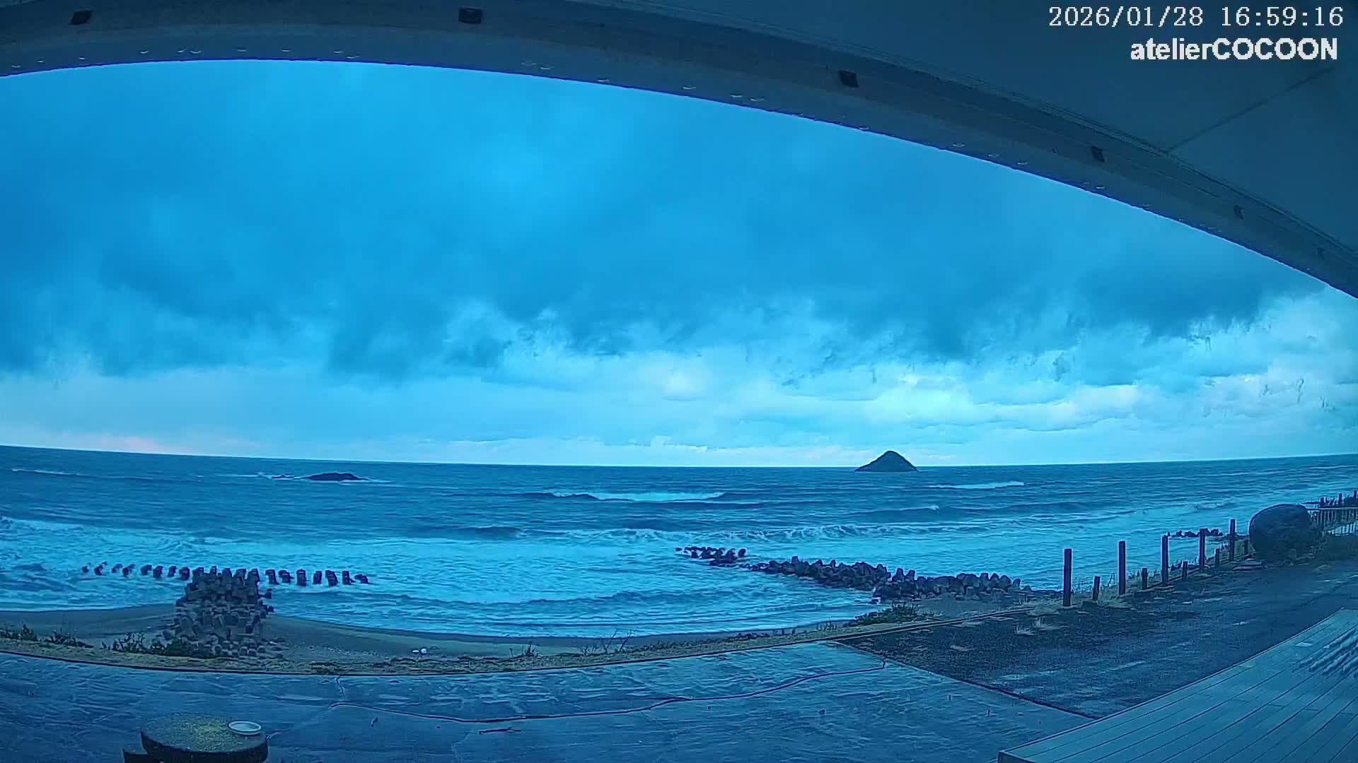 Tottori, Fushino Coast & Sea of Japan View ( 鳥取県伏野海岸と日本海の景色 ) Live Cam - Fushino, Tottori -Shi, Tottori, Chūgoku, Honshu, Japan