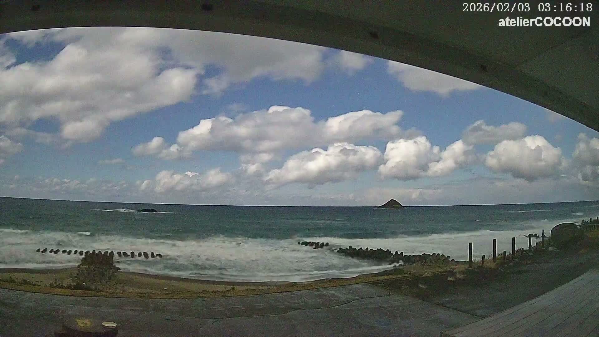 Tottori, Fushino Coast & Sea of Japan View ( 鳥取県伏野海岸と日本海の景色 ) Live Cam - Fushino, Tottori -Shi, Tottori, Chūgoku, Honshu, Japan