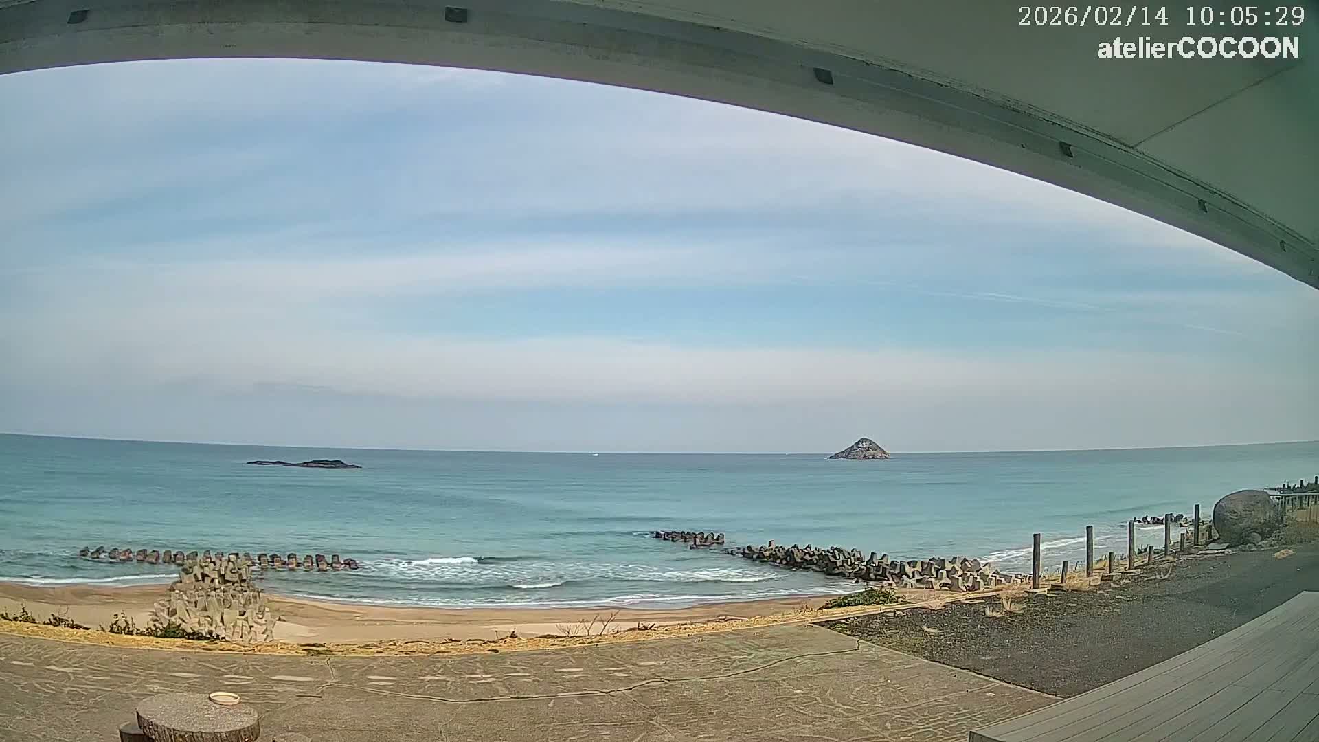 Tottori, Fushino Coast & Sea of Japan View ( 鳥取県伏野海岸と日本海の景色 ) Live Cam - Fushino, Tottori -Shi, Tottori, Chūgoku, Honshu, Japan