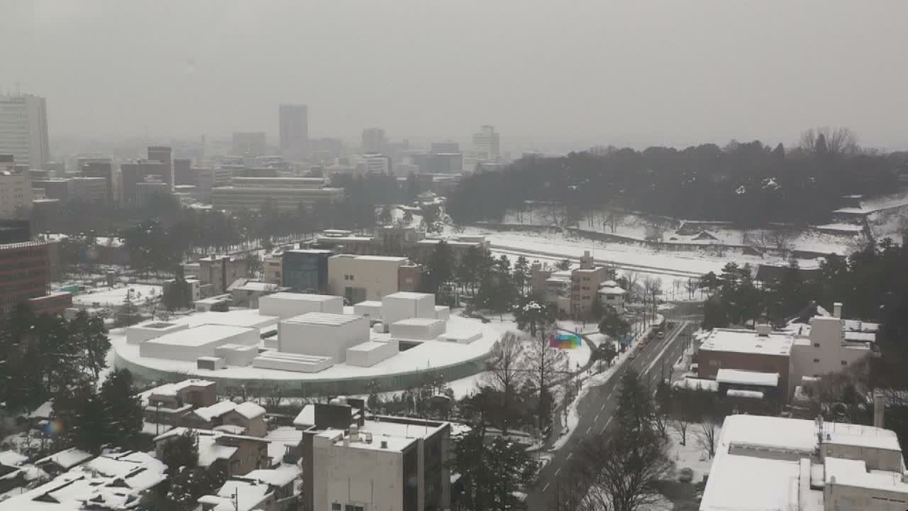 Ishikawa, Kanazawa City Skyline & Honda Dori / Ohora Dori Avenue Intersection ( 石狩・金沢シティスカイライン＆本多通り・大洞通り交差点 ) Live Cam   - 3 Chome, Hondamachi, Kanazawa, Ishikawa, Chūbu, Honshu, Japan