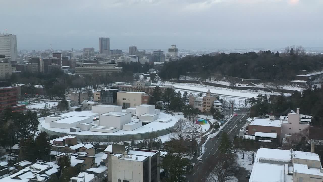Ishikawa, Kanazawa City Skyline & Honda Dori / Ohora Dori Avenue Intersection ( 石狩・金沢シティスカイライン＆本多通り・大洞通り交差点 ) Live Cam   - 3 Chome, Hondamachi, Kanazawa, Ishikawa, Chūbu, Honshu, Japan