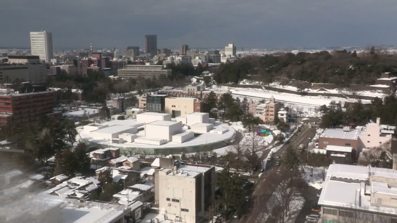 Ishikawa, Kanazawa City Skyline & Honda Dori / Ohora Dori Avenue Intersection ( 石狩・金沢シティスカイライン＆本多通り・大洞通り交差点 ) Live Cam   - 3 Chome, Hondamachi, Kanazawa, Ishikawa, Chūbu, Honshu, Japan