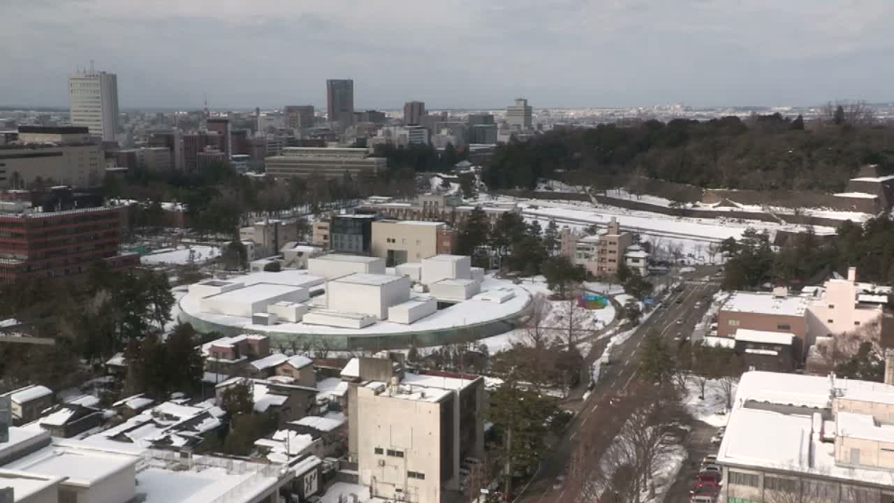 Ishikawa, Kanazawa City Skyline & Honda Dori / Ohora Dori Avenue Intersection ( 石狩・金沢シティスカイライン＆本多通り・大洞通り交差点 ) Live Cam   - 3 Chome, Hondamachi, Kanazawa, Ishikawa, Chūbu, Honshu, Japan