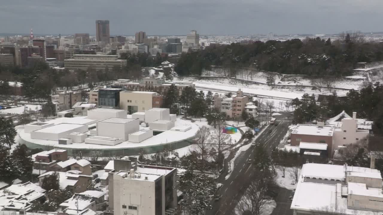 Ishikawa, Kanazawa City Skyline & Honda Dori / Ohora Dori Avenue Intersection ( 石狩・金沢シティスカイライン＆本多通り・大洞通り交差点 ) Live Cam   - 3 Chome, Hondamachi, Kanazawa, Ishikawa, Chūbu, Honshu, Japan