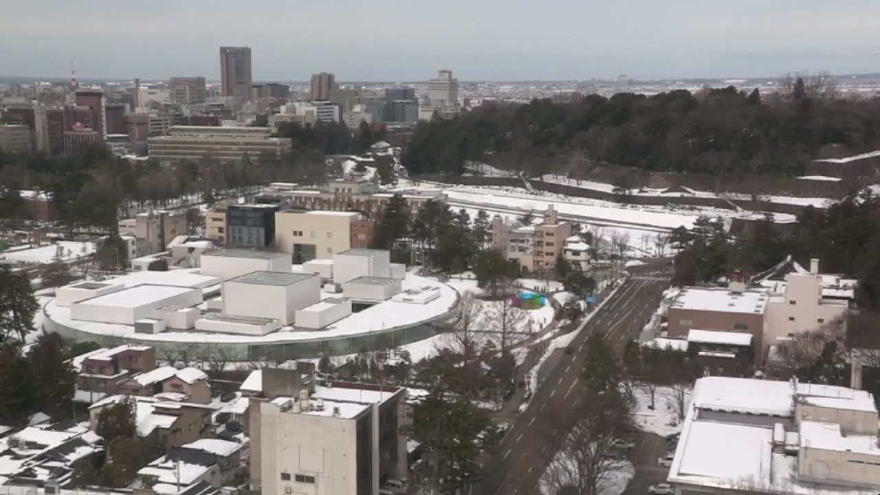 Ishikawa, Kanazawa City Skyline & Honda Dori / Ohora Dori Avenue Intersection ( 石狩・金沢シティスカイライン＆本多通り・大洞通り交差点 ) Live Cam   - 3 Chome, Hondamachi, Kanazawa, Ishikawa, Chūbu, Honshu, Japan