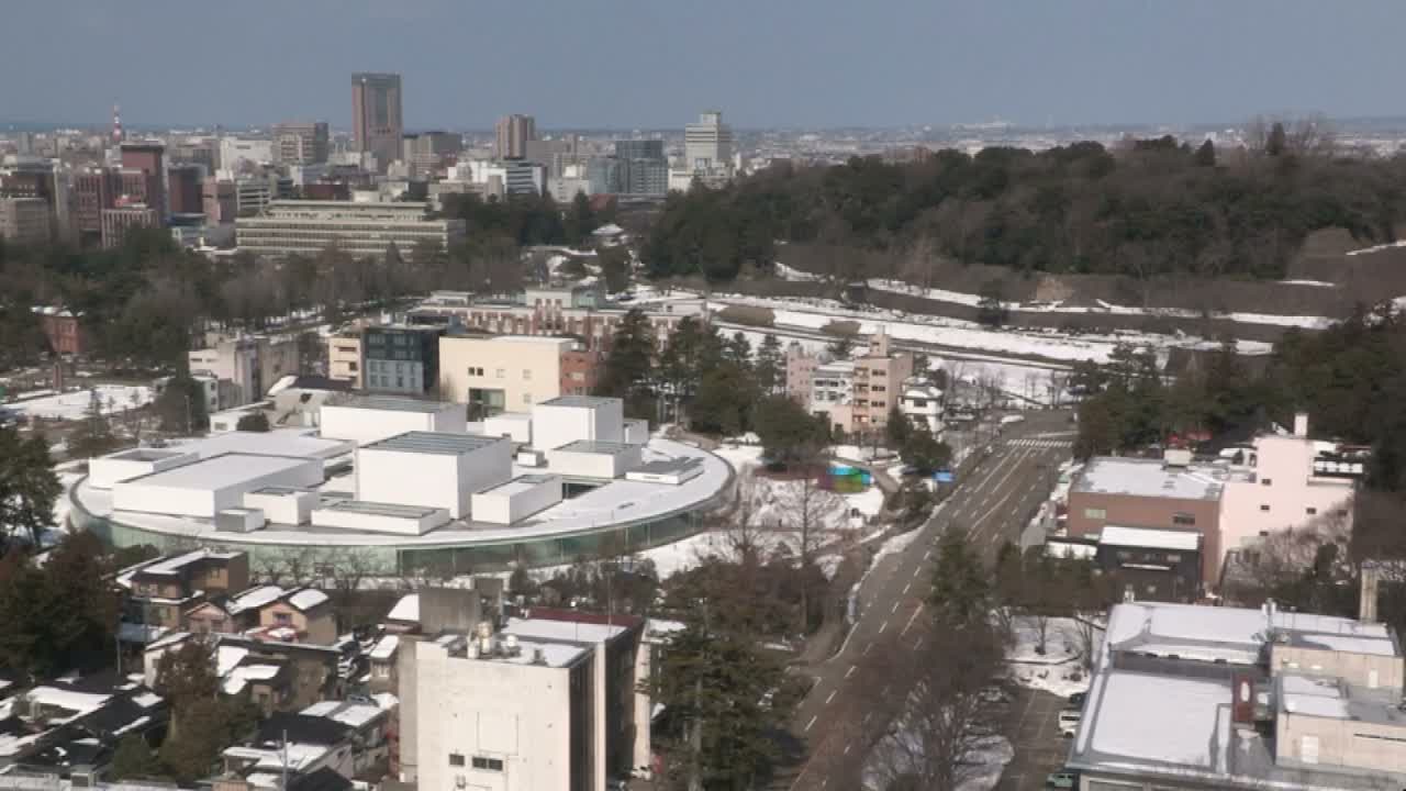 Ishikawa, Kanazawa City Skyline & Honda Dori / Ohora Dori Avenue Intersection ( 石狩・金沢シティスカイライン＆本多通り・大洞通り交差点 ) Live Cam   - 3 Chome, Hondamachi, Kanazawa, Ishikawa, Chūbu, Honshu, Japan