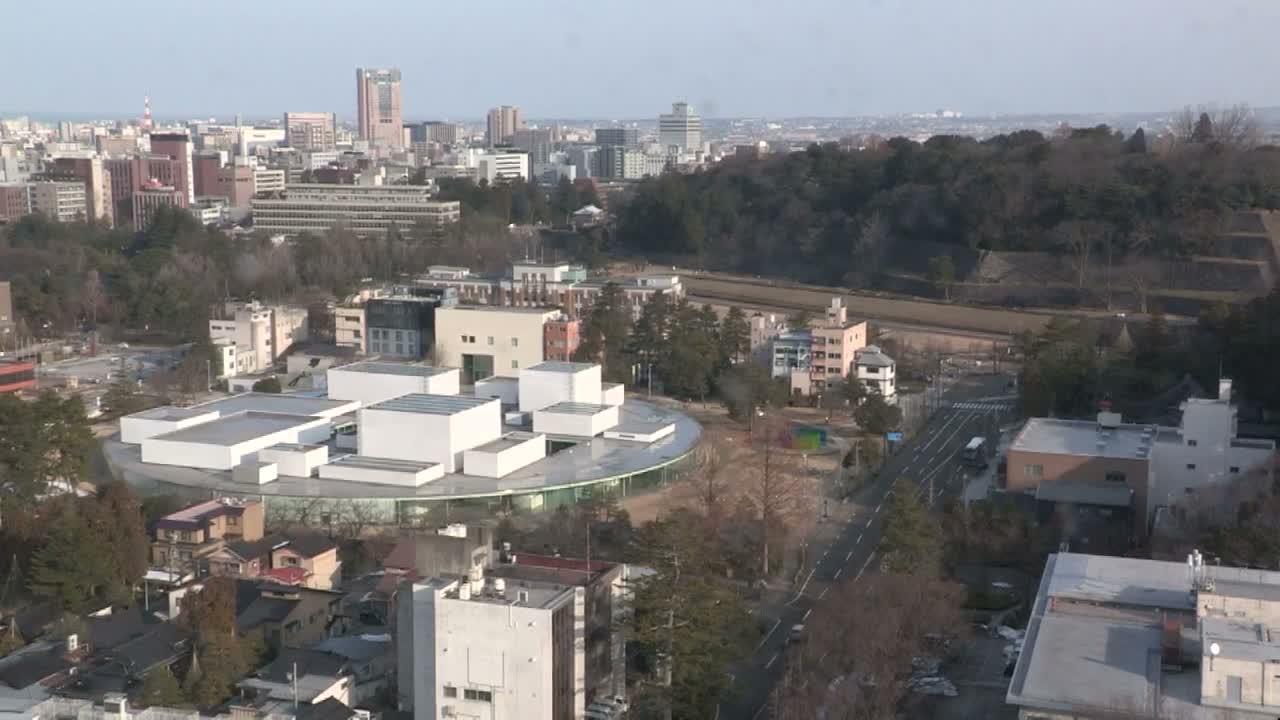 Ishikawa, Kanazawa City Skyline & Honda Dori / Ohora Dori Avenue Intersection ( 石狩・金沢シティスカイライン＆本多通り・大洞通り交差点 ) Live Cam   - 3 Chome, Hondamachi, Kanazawa, Ishikawa, Chūbu, Honshu, Japan