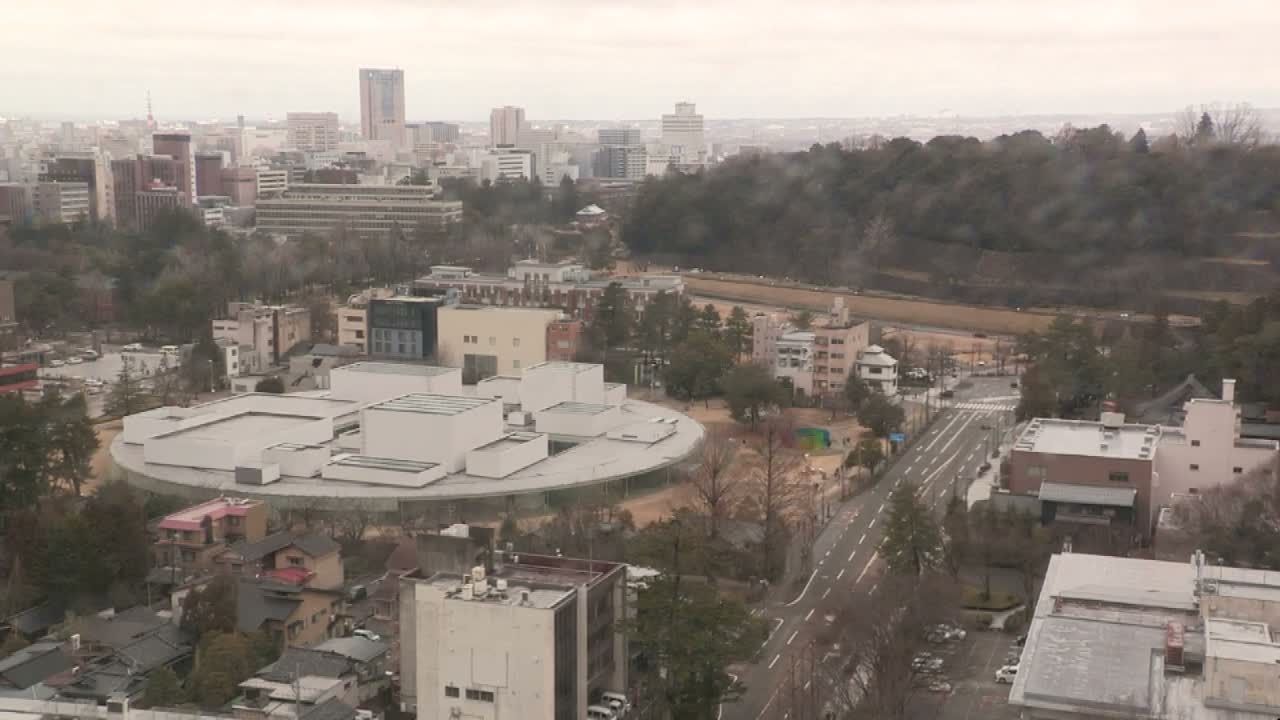 Ishikawa, Kanazawa City Skyline & Honda Dori / Ohora Dori Avenue Intersection ( 石狩・金沢シティスカイライン＆本多通り・大洞通り交差点 ) Live Cam   - 3 Chome, Hondamachi, Kanazawa, Ishikawa, Chūbu, Honshu, Japan