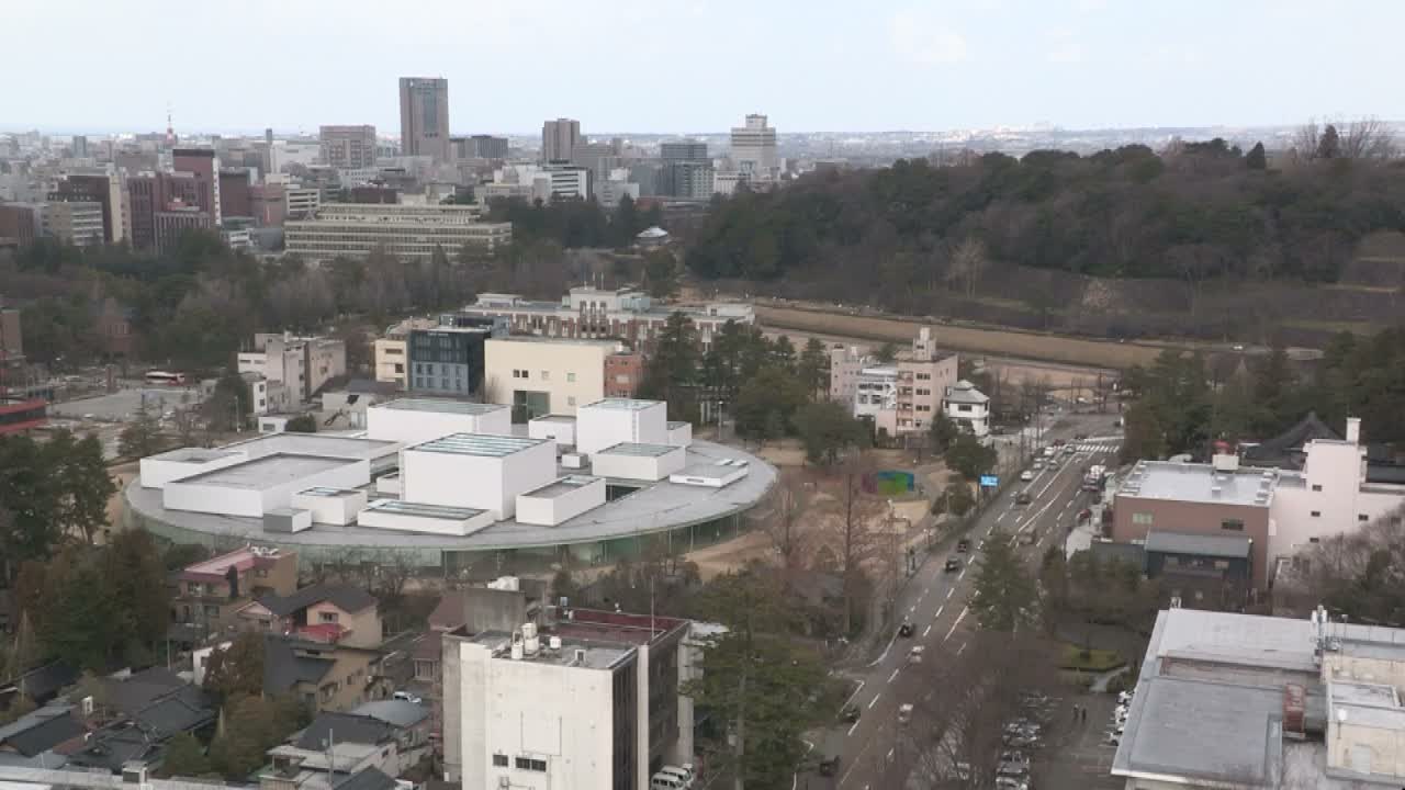 Ishikawa, Kanazawa City Skyline & Honda Dori / Ohora Dori Avenue Intersection ( 石狩・金沢シティスカイライン＆本多通り・大洞通り交差点 ) Live Cam   - 3 Chome, Hondamachi, Kanazawa, Ishikawa, Chūbu, Honshu, Japan