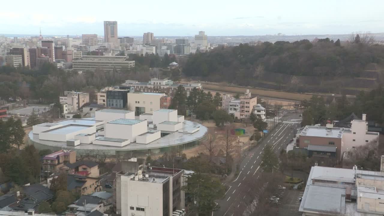 Ishikawa, Kanazawa City Skyline & Honda Dori / Ohora Dori Avenue Intersection ( 石狩・金沢シティスカイライン＆本多通り・大洞通り交差点 ) Live Cam   - 3 Chome, Hondamachi, Kanazawa, Ishikawa, Chūbu, Honshu, Japan