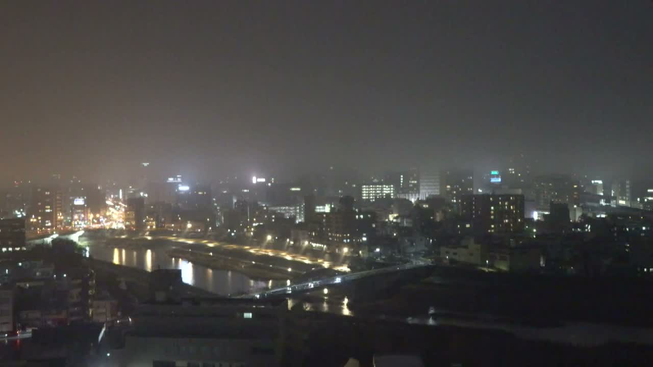 Fukui City Skyline & Asuwa River ( 福井市のスカイラインと足羽川 ) Live Cam -  1 Chome, Keya, Fukui-shi, Fukui, Chūbu, Honshū, Japan