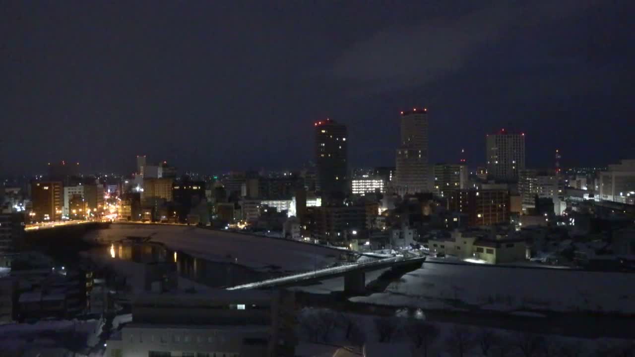 Fukui City Skyline & Asuwa River ( 福井市のスカイラインと足羽川 ) Live Cam -  1 Chome, Keya, Fukui-shi, Fukui, Chūbu, Honshū, Japan