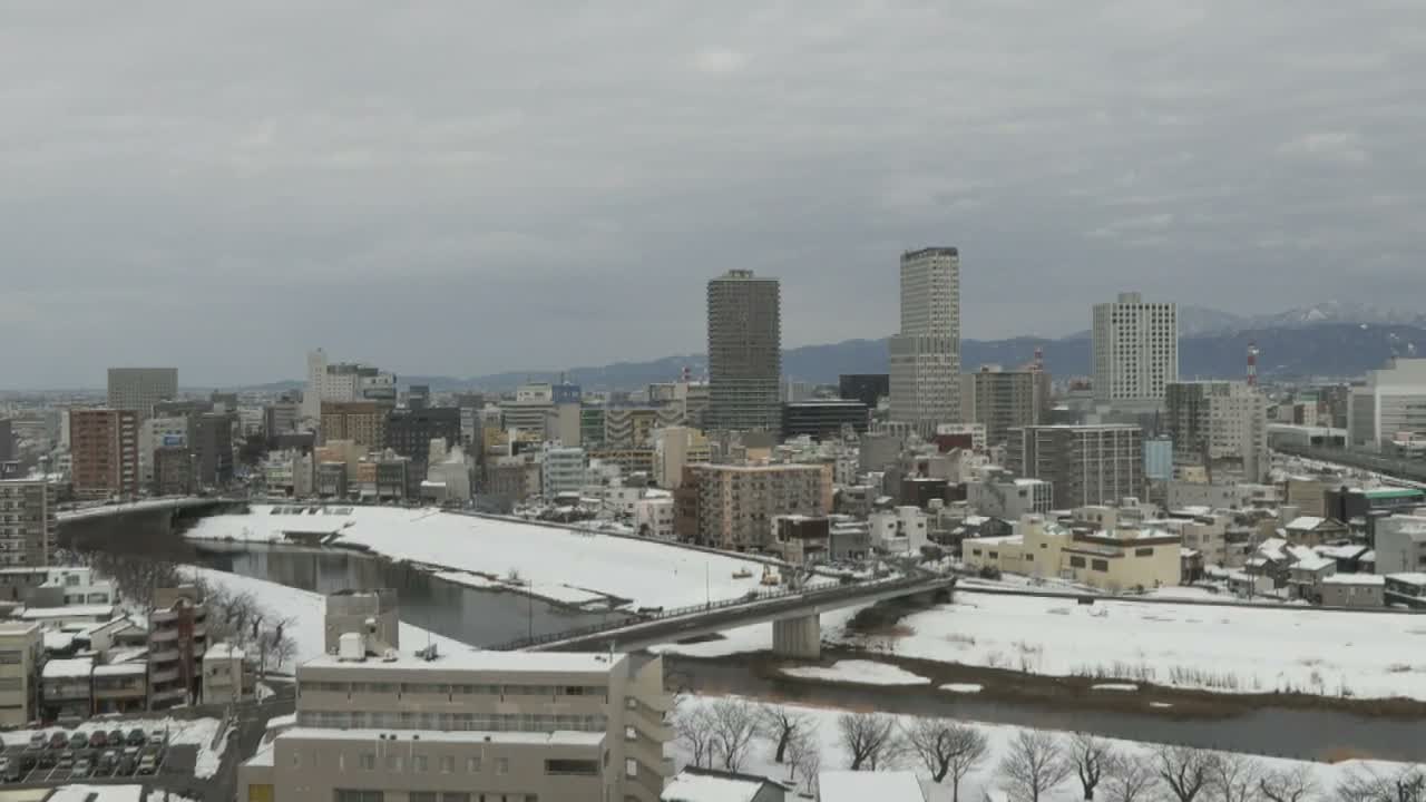 Fukui City Skyline & Asuwa River ( 福井市のスカイラインと足羽川 ) Live Cam -  1 Chome, Keya, Fukui-shi, Fukui, Chūbu, Honshū, Japan