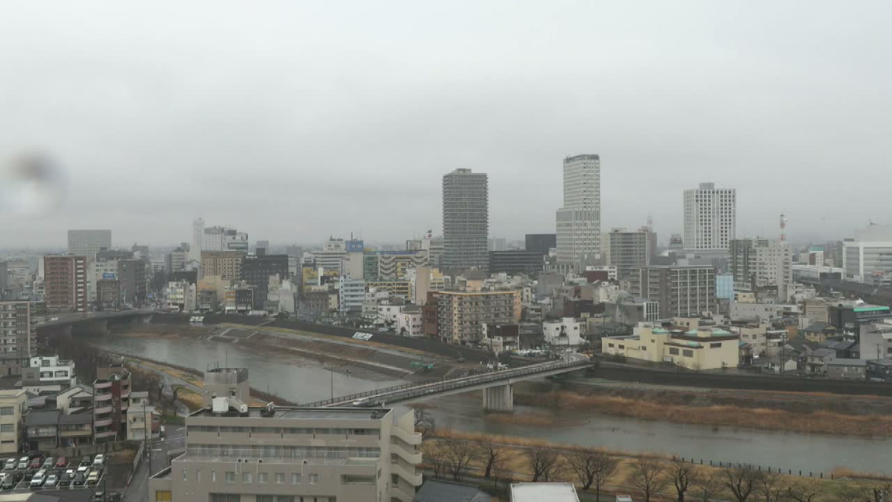 Fukui City Skyline & Asuwa River ( 福井市のスカイラインと足羽川 ) Live Cam -  1 Chome, Keya, Fukui-shi, Fukui, Chūbu, Honshū, Japan