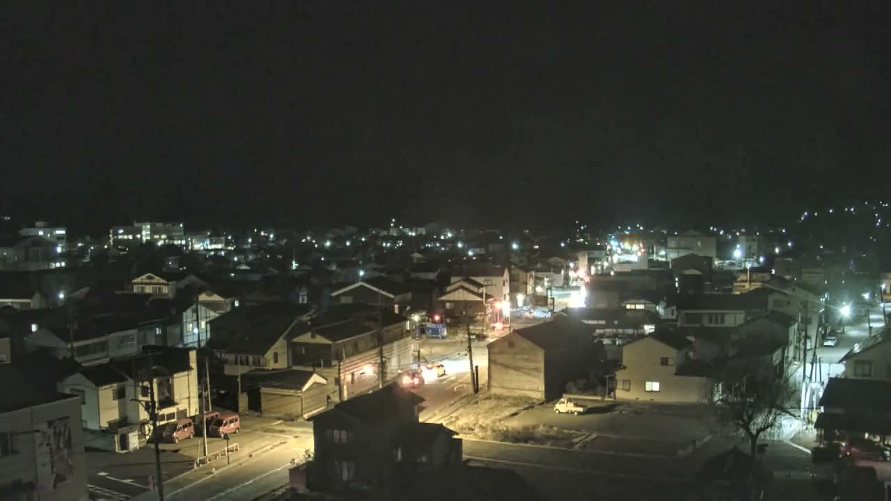Ishikawa, Wajima City Skyline towards West ( 石川県輪島市のスカイライン ) Live Cam  - Kawaimachi, Wajima Shi, Ishikawa, Chūbu, Honshu, japan