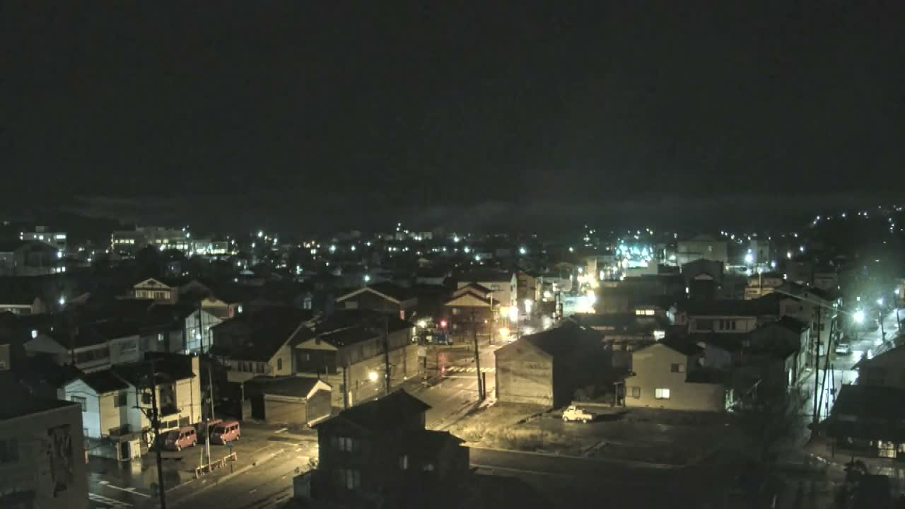 Ishikawa, Wajima City Skyline towards West ( 石川県輪島市のスカイライン ) Live Cam  - Kawaimachi, Wajima Shi, Ishikawa, Chūbu, Honshu, japan