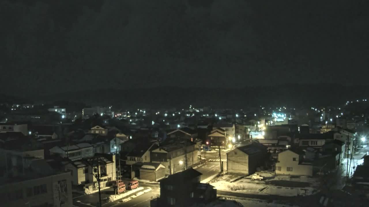 Ishikawa, Wajima City Skyline towards West ( 石川県輪島市のスカイライン ) Live Cam  - Kawaimachi, Wajima Shi, Ishikawa, Chūbu, Honshu, japan