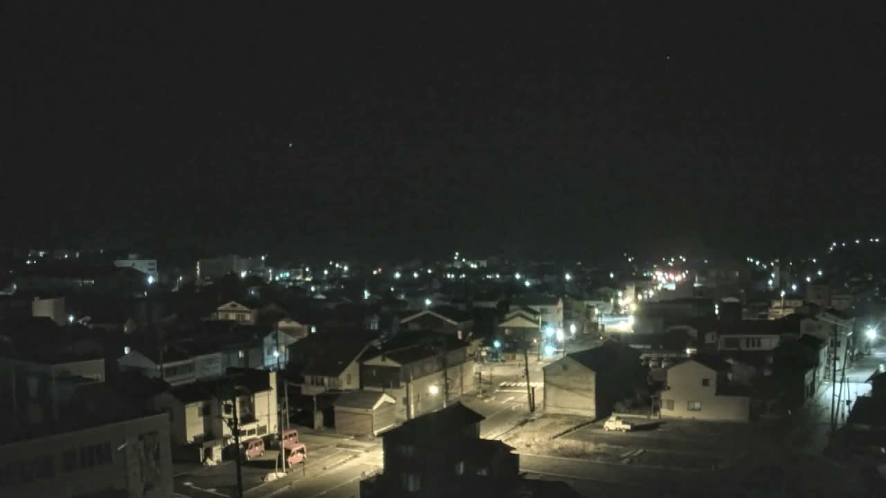 Ishikawa, Wajima City Skyline towards West ( 石川県輪島市のスカイライン ) Live Cam  - Kawaimachi, Wajima Shi, Ishikawa, Chūbu, Honshu, japan