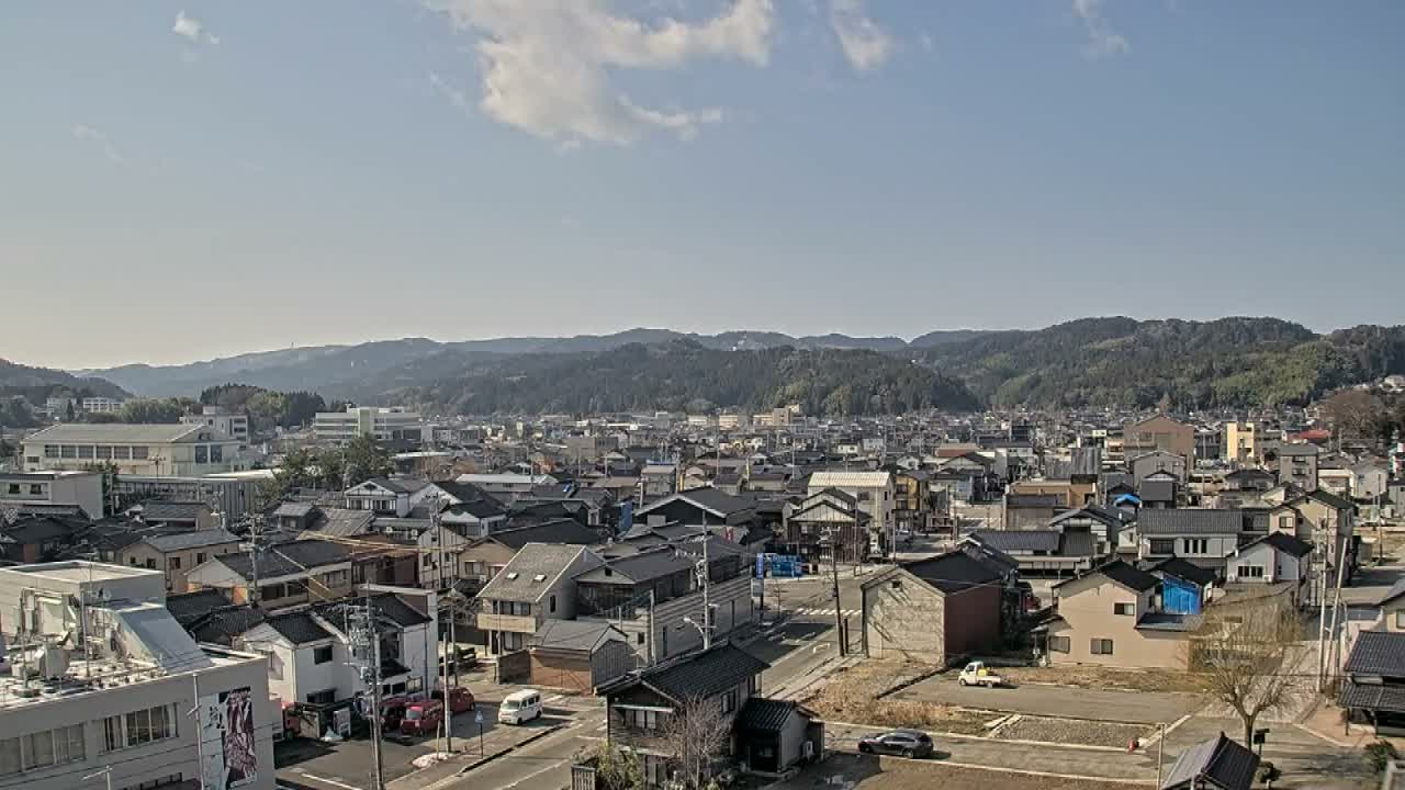 Ishikawa, Wajima City Skyline towards West ( 石川県輪島市のスカイライン ) Live Cam  - Kawaimachi, Wajima Shi, Ishikawa, Chūbu, Honshu, japan