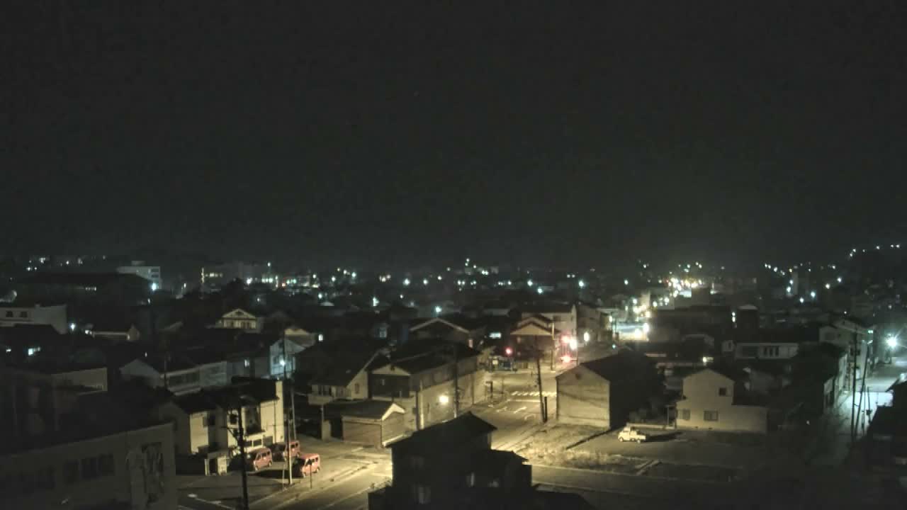 Ishikawa, Wajima City Skyline towards West ( 石川県輪島市のスカイライン ) Live Cam  - Kawaimachi, Wajima Shi, Ishikawa, Chūbu, Honshu, japan