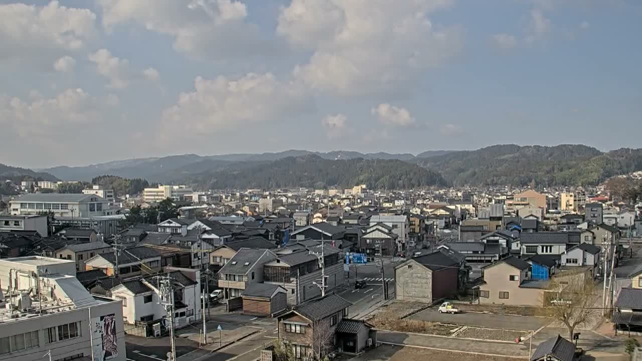 Ishikawa, Wajima City Skyline towards West ( 石川県輪島市のスカイライン ) Live Cam  - Kawaimachi, Wajima Shi, Ishikawa, Chūbu, Honshu, japan