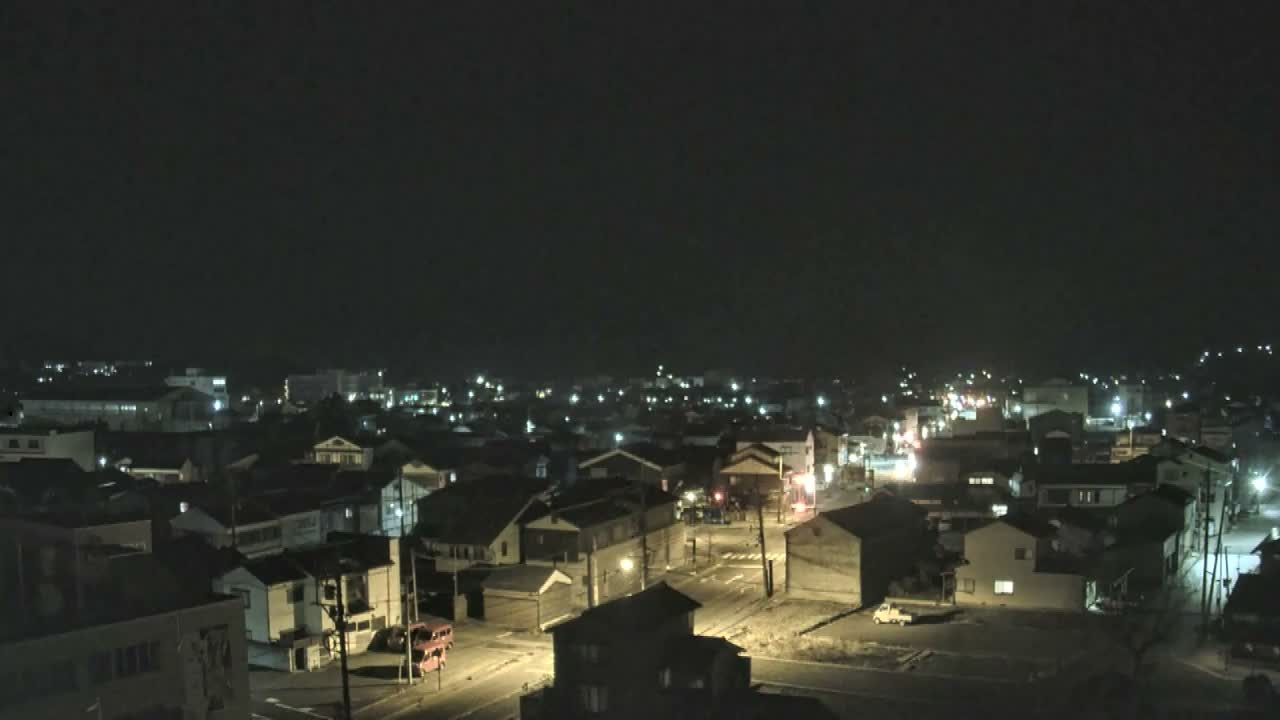 Ishikawa, Wajima City Skyline towards West ( 石川県輪島市のスカイライン ) Live Cam  - Kawaimachi, Wajima Shi, Ishikawa, Chūbu, Honshu, japan
