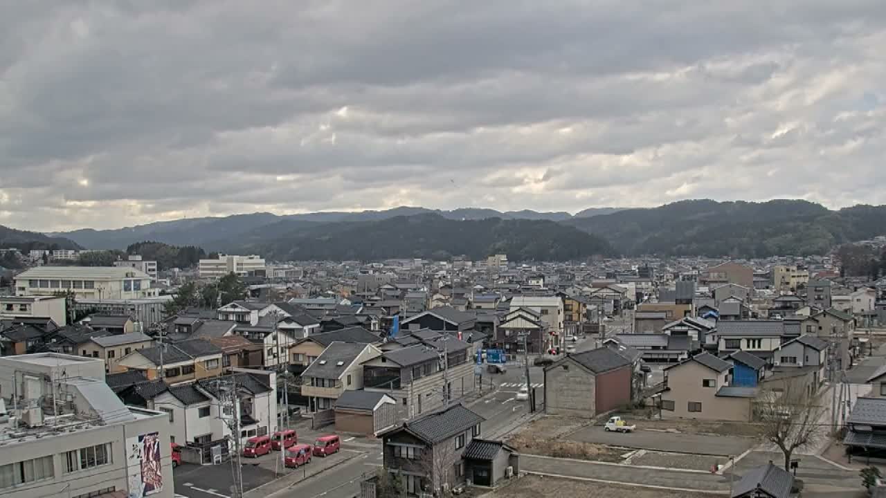 Ishikawa, Wajima City Skyline towards West ( 石川県輪島市のスカイライン ) Live Cam  - Kawaimachi, Wajima Shi, Ishikawa, Chūbu, Honshu, japan