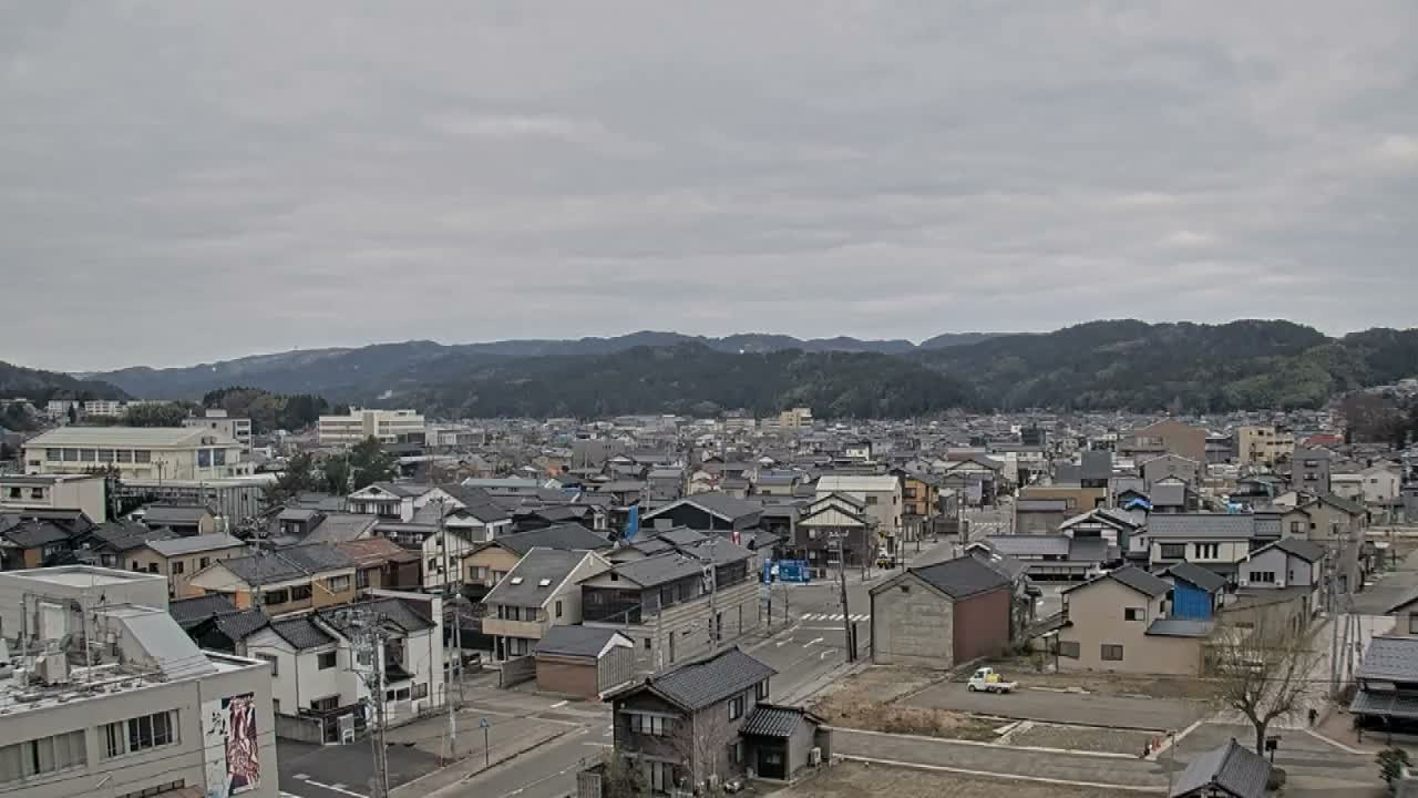 Ishikawa, Wajima City Skyline towards West ( 石川県輪島市のスカイライン ) Live Cam  - Kawaimachi, Wajima Shi, Ishikawa, Chūbu, Honshu, japan