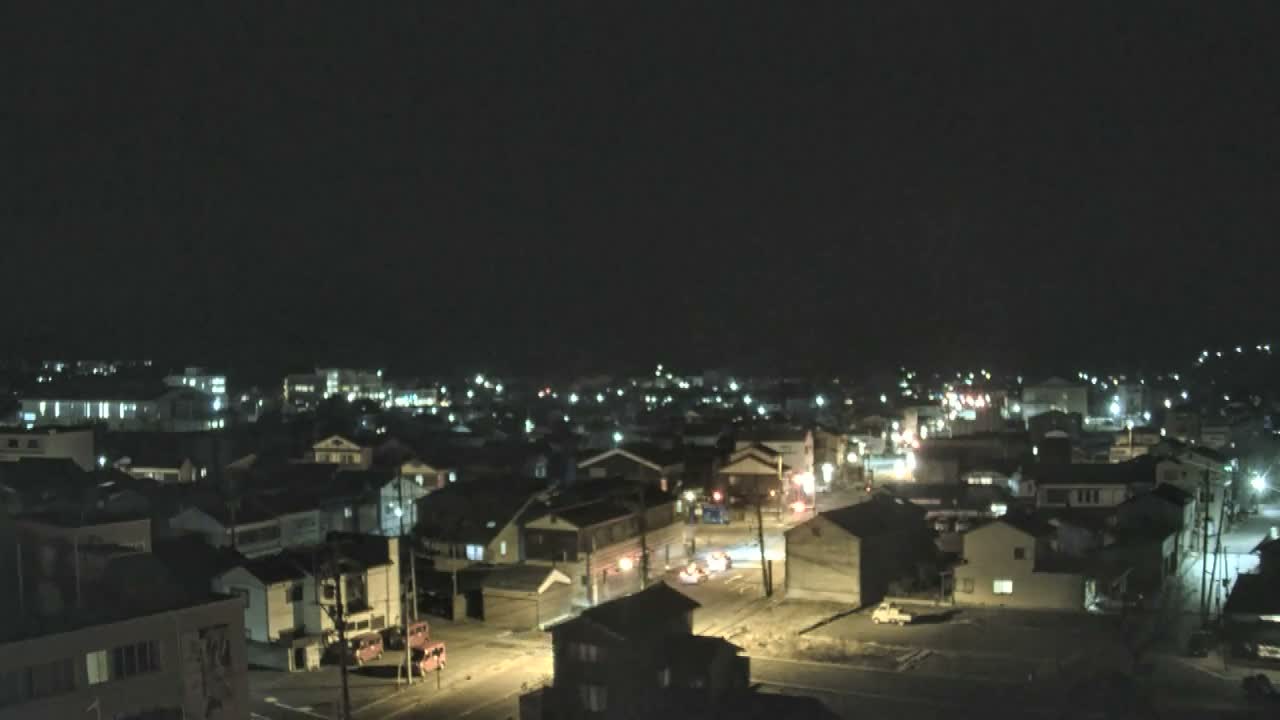 Ishikawa, Wajima City Skyline towards West ( 石川県輪島市のスカイライン ) Live Cam  - Kawaimachi, Wajima Shi, Ishikawa, Chūbu, Honshu, japan
