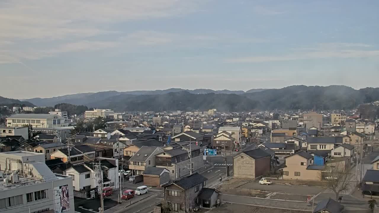 Ishikawa, Wajima City Skyline towards West ( 石川県輪島市のスカイライン ) Live Cam  - Kawaimachi, Wajima Shi, Ishikawa, Chūbu, Honshu, japan