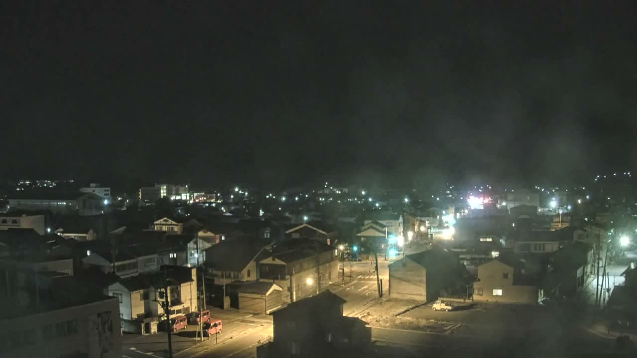 Ishikawa, Wajima City Skyline towards West ( 石川県輪島市のスカイライン ) Live Cam  - Kawaimachi, Wajima Shi, Ishikawa, Chūbu, Honshu, japan