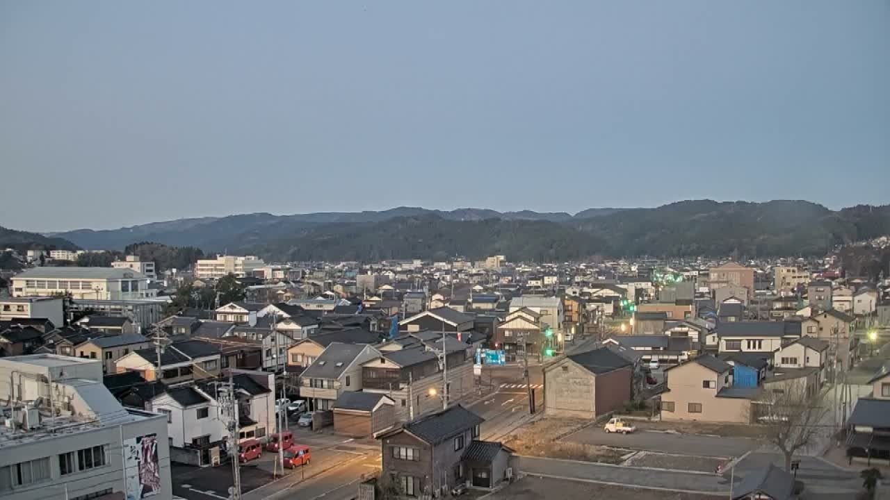 Ishikawa, Wajima City Skyline towards West ( 石川県輪島市のスカイライン ) Live Cam  - Kawaimachi, Wajima Shi, Ishikawa, Chūbu, Honshu, japan