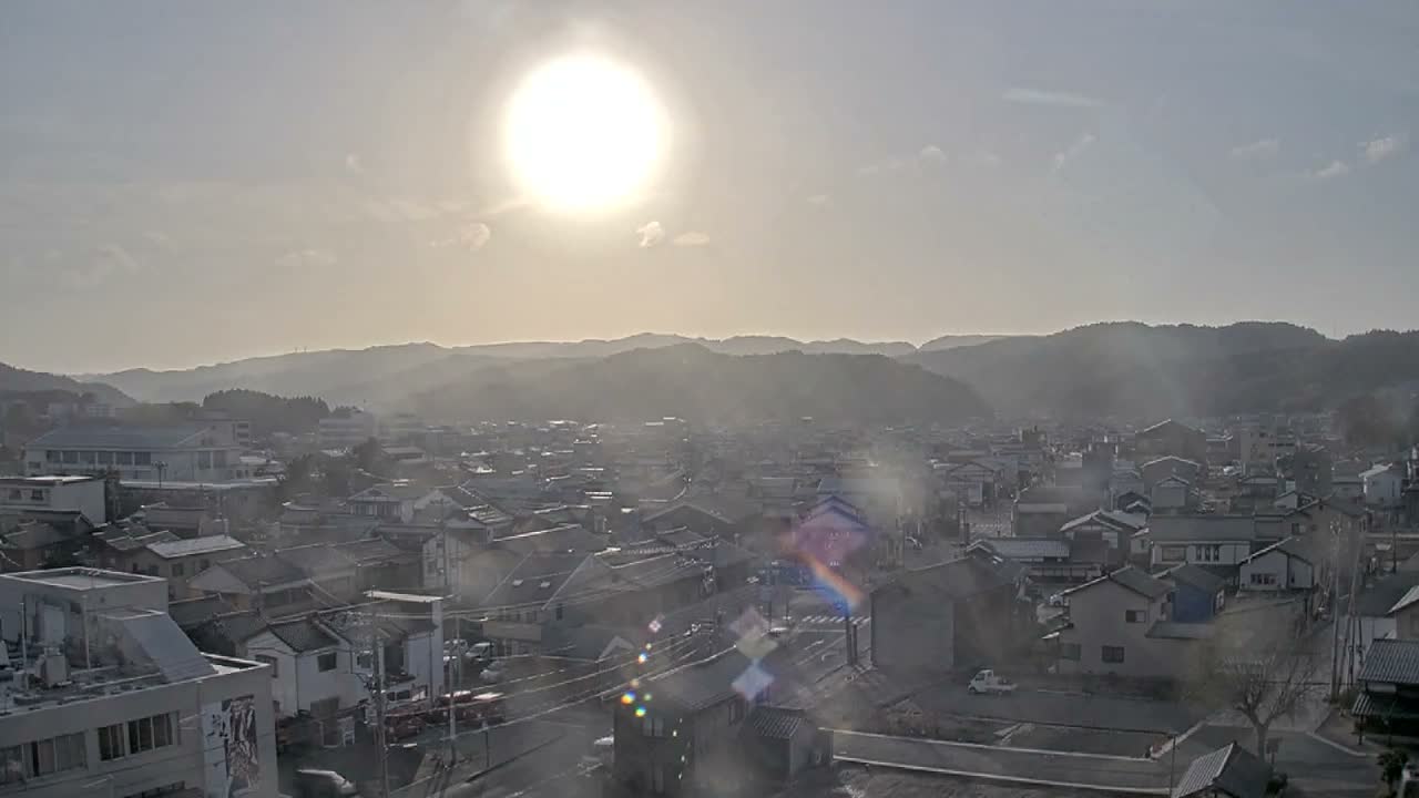Ishikawa, Wajima City Skyline towards West ( 石川県輪島市のスカイライン ) Live Cam  - Kawaimachi, Wajima Shi, Ishikawa, Chūbu, Honshu, japan