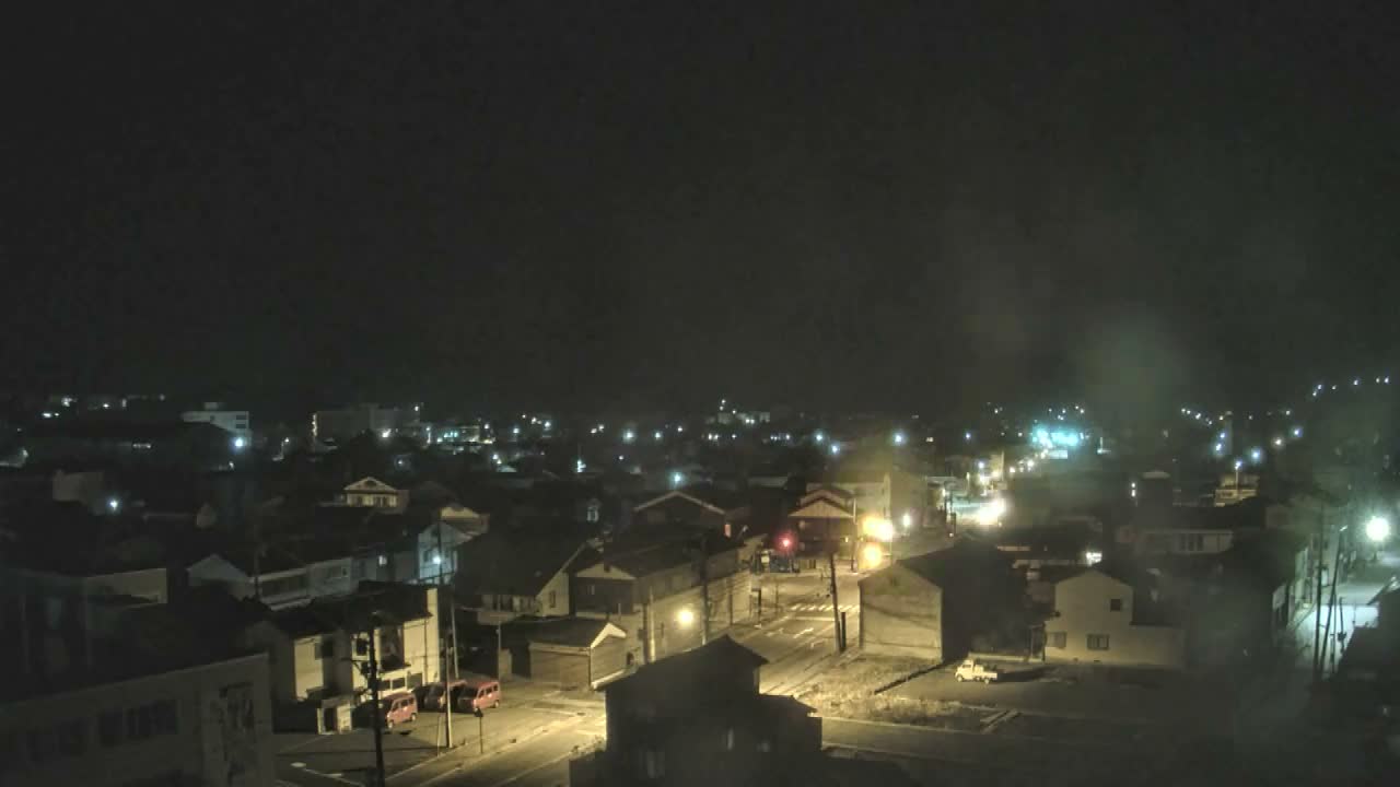 Ishikawa, Wajima City Skyline towards West ( 石川県輪島市のスカイライン ) Live Cam  - Kawaimachi, Wajima Shi, Ishikawa, Chūbu, Honshu, japan
