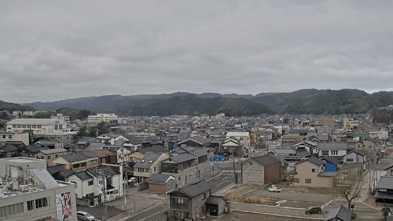 Ishikawa, Wajima City Skyline towards West ( 石川県輪島市のスカイライン ) Live Cam  - Kawaimachi, Wajima Shi, Ishikawa, Chūbu, Honshu, japan