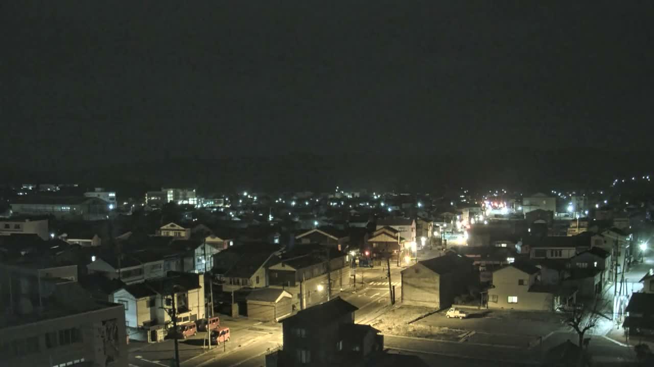 Ishikawa, Wajima City Skyline towards West ( 石川県輪島市のスカイライン ) Live Cam  - Kawaimachi, Wajima Shi, Ishikawa, Chūbu, Honshu, japan