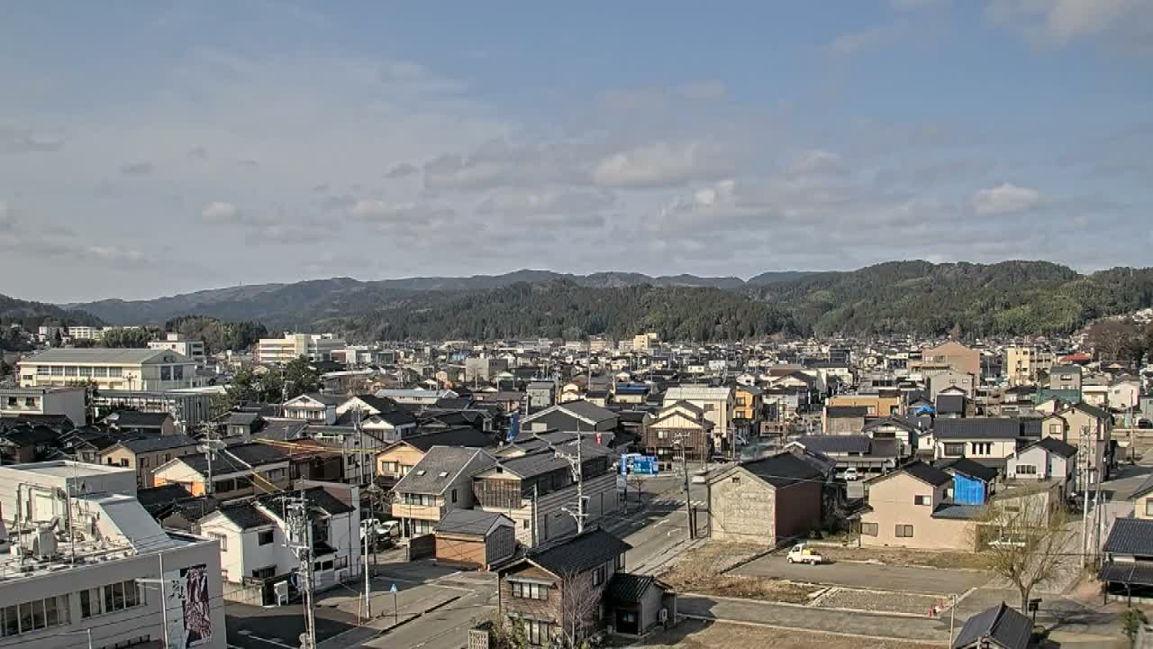 Ishikawa, Wajima City Skyline towards West ( 石川県輪島市のスカイライン ) Live Cam  - Kawaimachi, Wajima Shi, Ishikawa, Chūbu, Honshu, japan