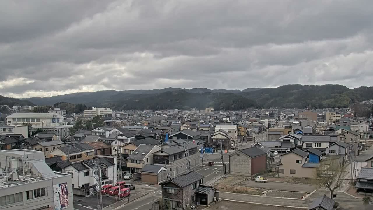 Ishikawa, Wajima City Skyline towards West ( 石川県輪島市のスカイライン ) Live Cam  - Kawaimachi, Wajima Shi, Ishikawa, Chūbu, Honshu, japan
