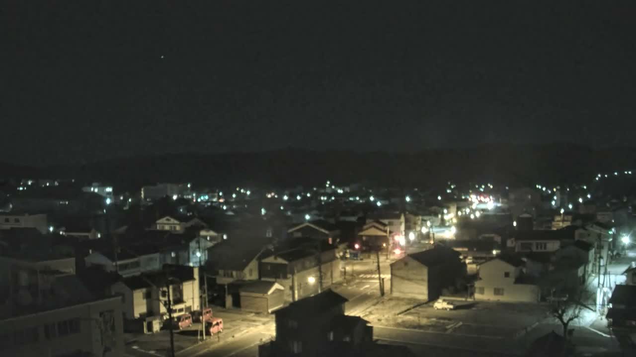 Ishikawa, Wajima City Skyline towards West ( 石川県輪島市のスカイライン ) Live Cam  - Kawaimachi, Wajima Shi, Ishikawa, Chūbu, Honshu, japan